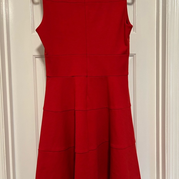 Banana Republic Red Fit and Flare Midi Dress - Picture 6 of 10